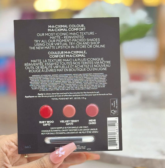 Matte lipstick sample