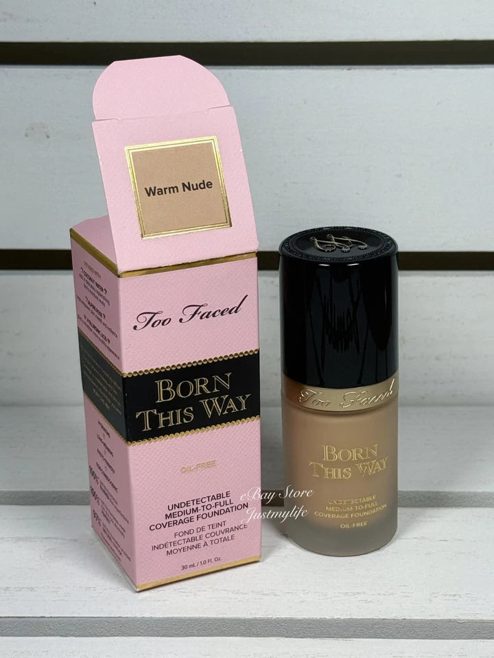 too faced Born This Way Undetectable Medium-To-Full Coverage Foundation #warm nude
