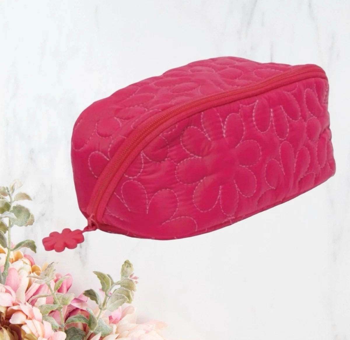 benefit Small Quilted Clamshell Bag