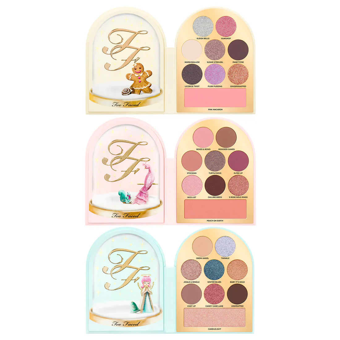 Let It Snow Globes Three-Piece Palette Gift Set