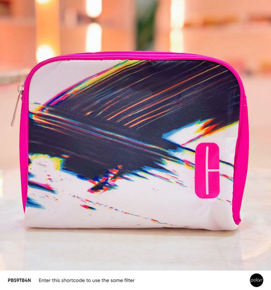 clinique makeup bag pink