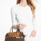 Carmen Medium Logo and Faux Leather Belted Satchel Color: BROWN