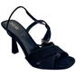 Cara Sandal Heel Suede Leather Black