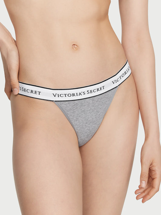 Logo Cotton Tanga Panty