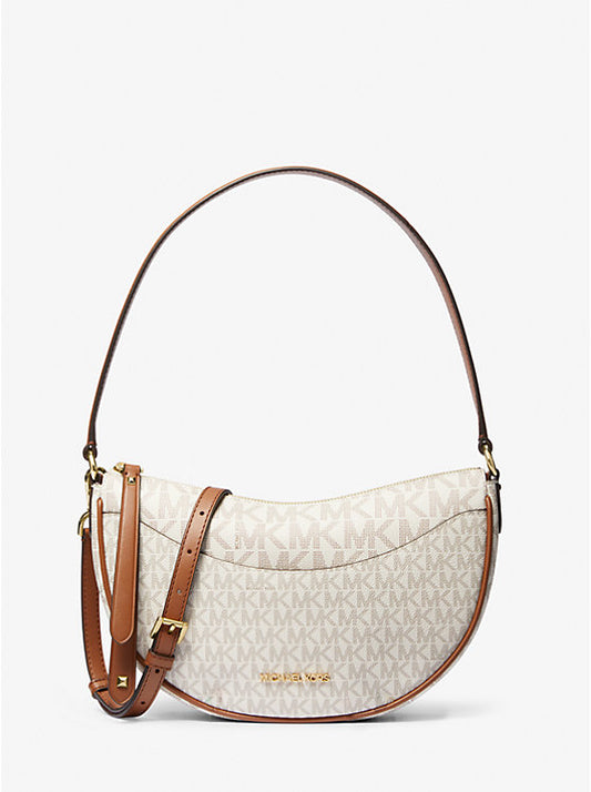 Vanilla Dover Medium Signature Logo Crossbody Bag