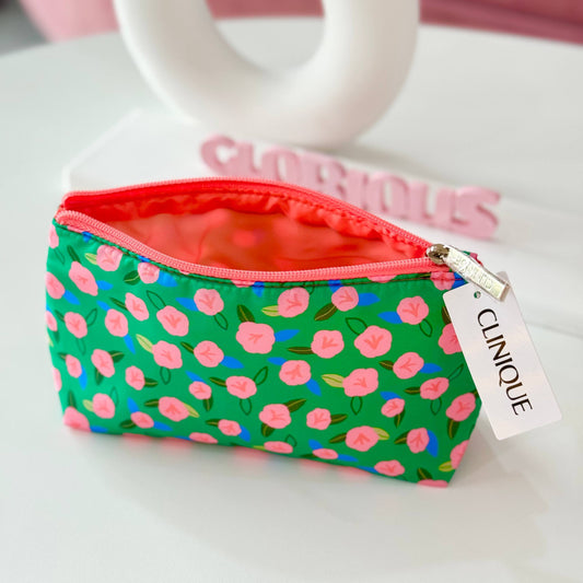clinique green makeup bag