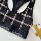 Modern Cotton Windowpane Unlined Bralette(06)