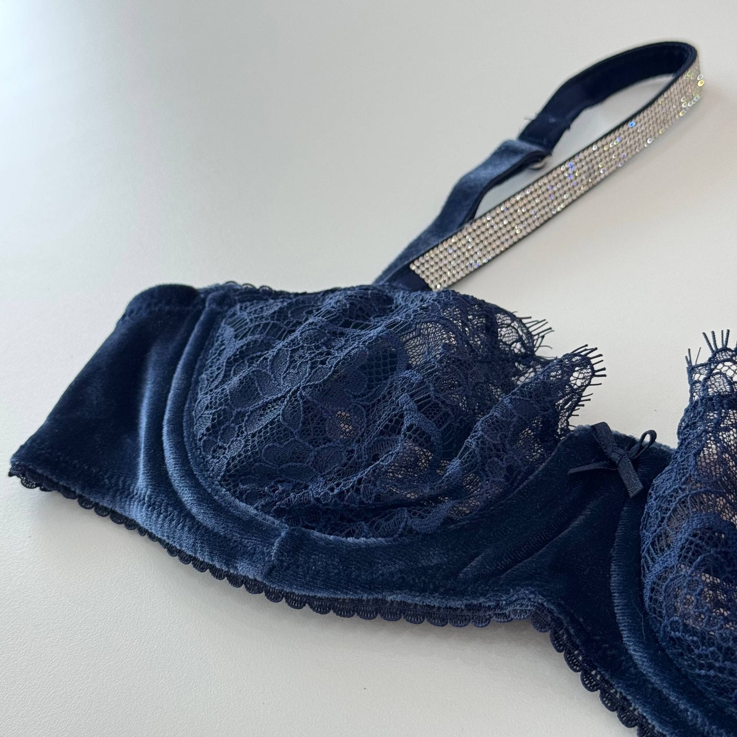 Wicked Unlined Lace & Velvet Shine Strap Balconette Bra (23),(26)