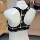 Modern Cotton Windowpane Unlined Bralette(06)