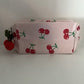 ULTA cherry print pink makeup bag